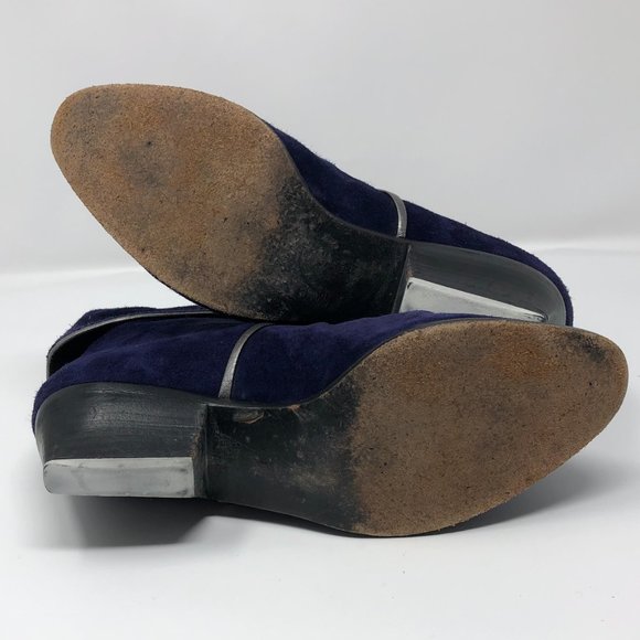 Vintage Christian Dior Purple Suede Ankle Boot 5.5 - Picture 5 of 7